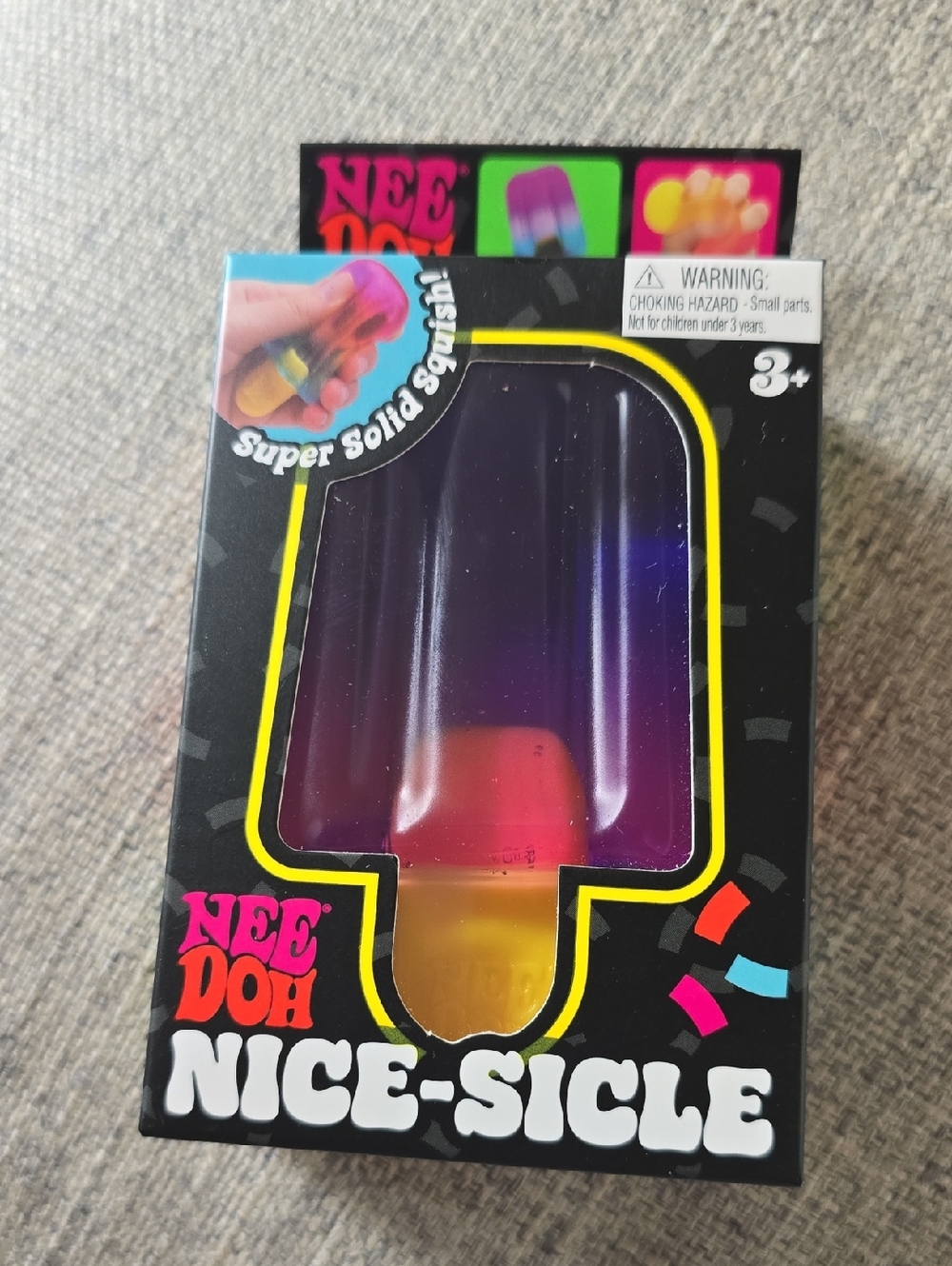 Nee Doh Nice-Sicle Popsicle Squishy Toy - Purple & Yellow